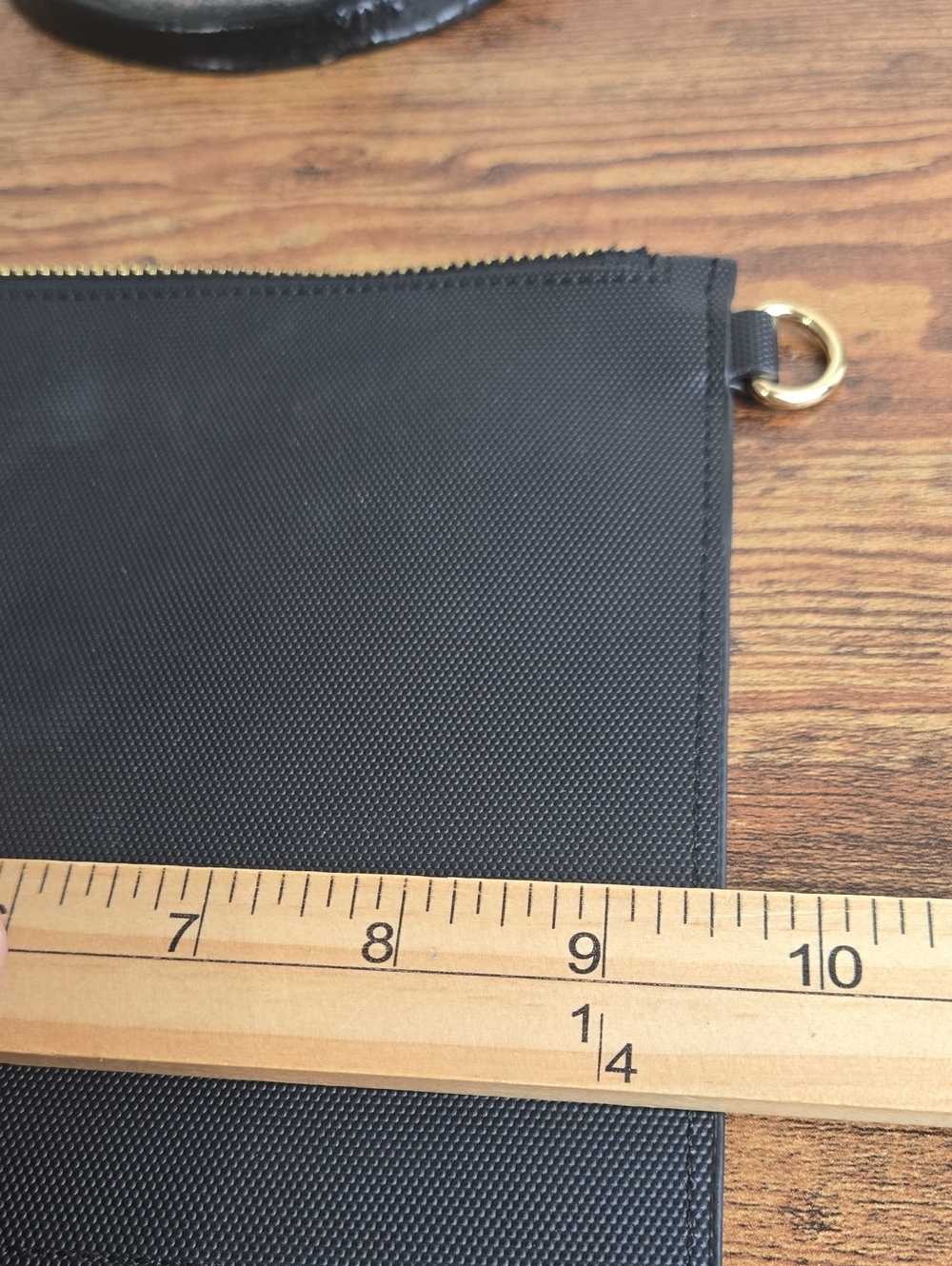 India Hicks Flat Pouch “The Future is so Bright”Metallic Gold Clutch Wristlet - Picture 8 of 9